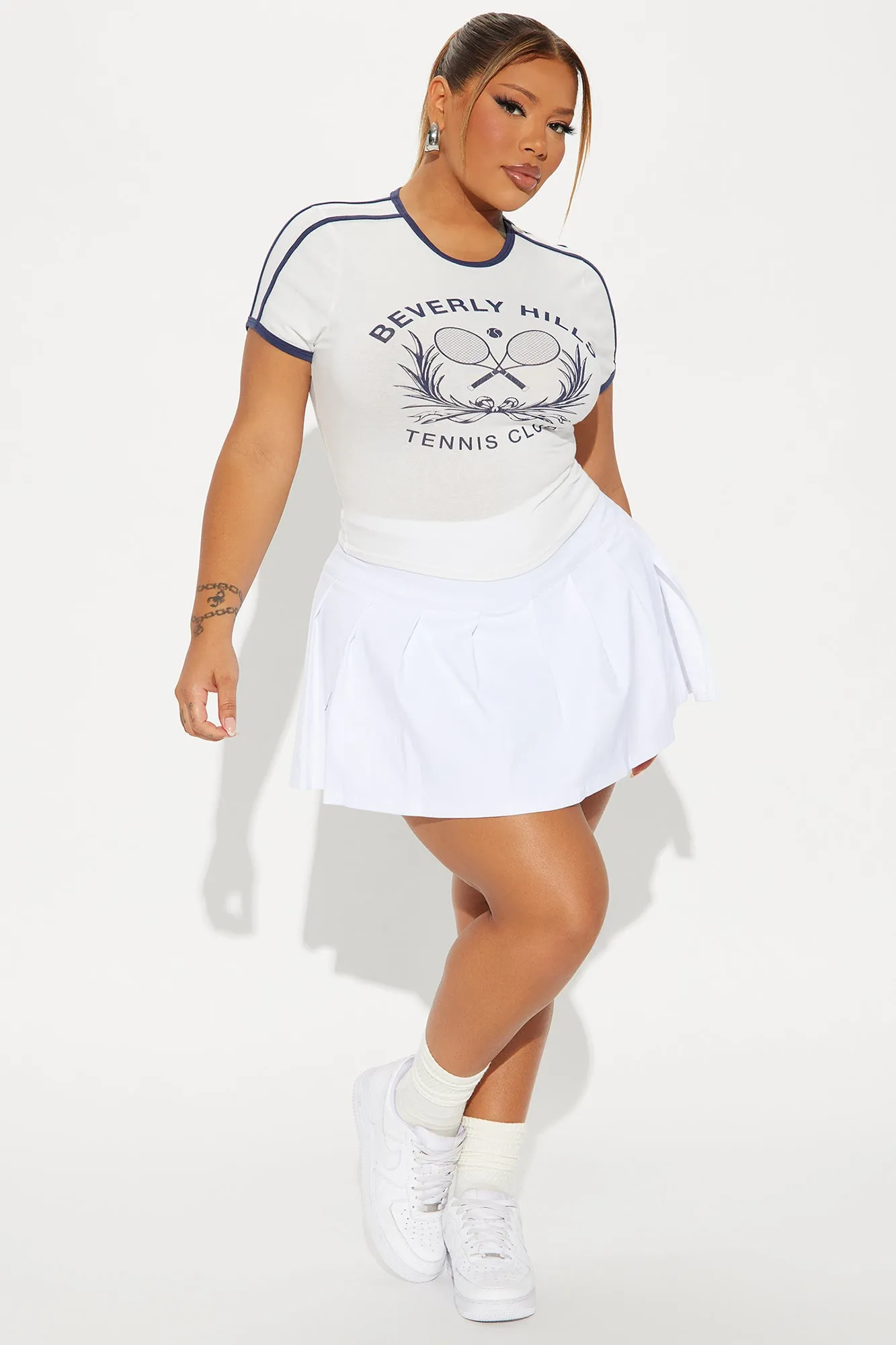 Beverly Hills Tennis Club Baby Tee - White/combo