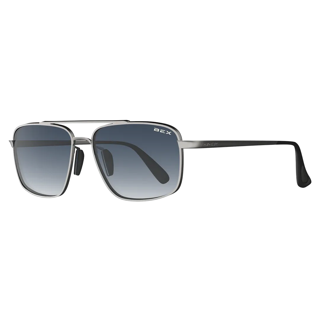 BEX Accel Matte Silver/Sapphire Ombre Sunglasses - S140SLSP