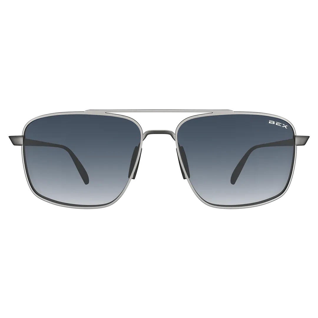 BEX Accel Matte Silver/Sapphire Ombre Sunglasses - S140SLSP