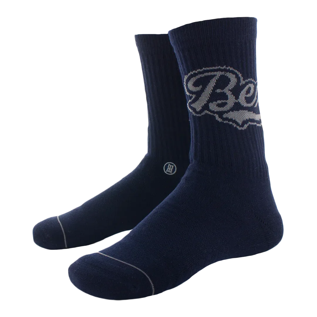 BEX Slugger Navy Crew Socks Size Large - AP0121MNL