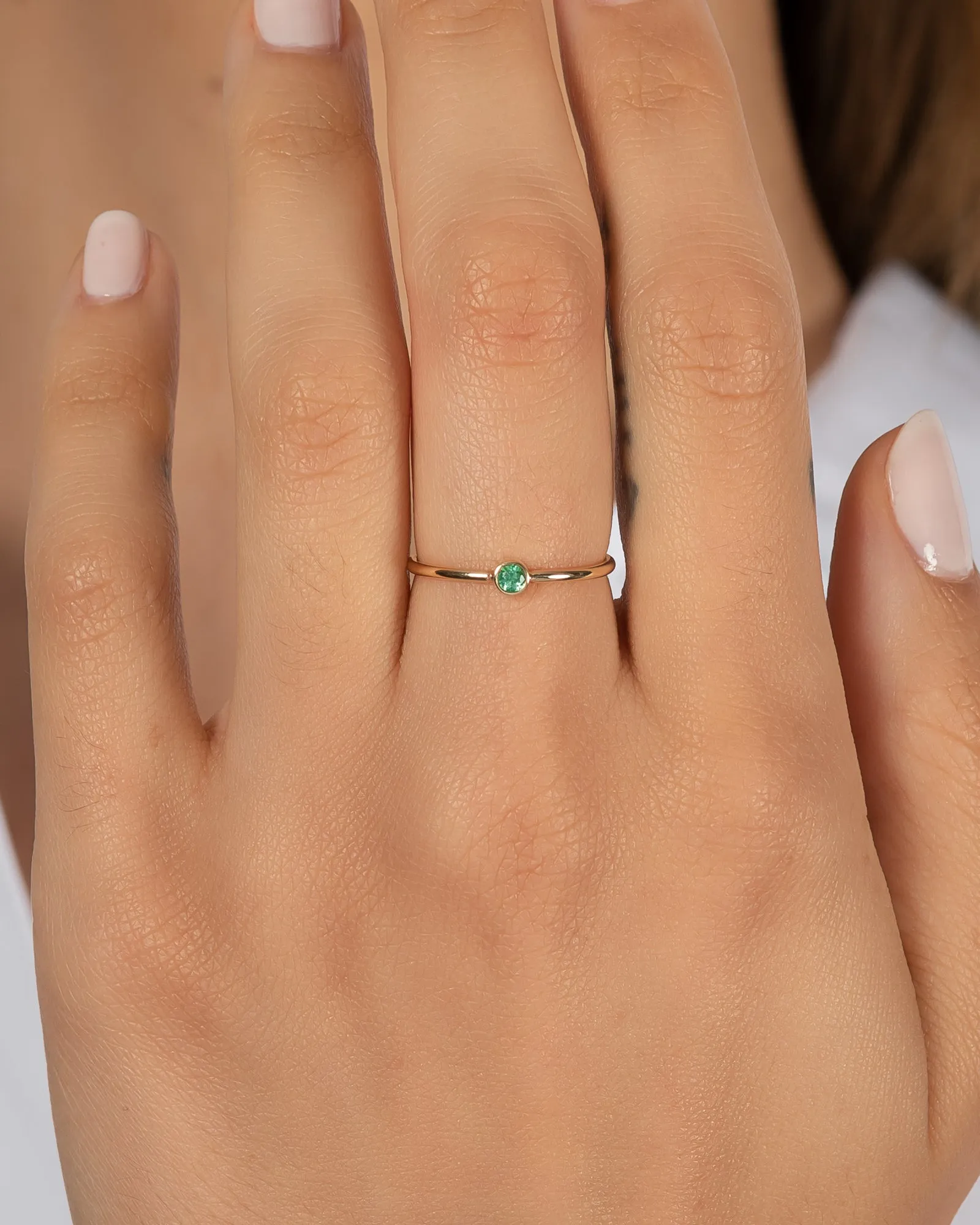 Bezel Birthstone Ring