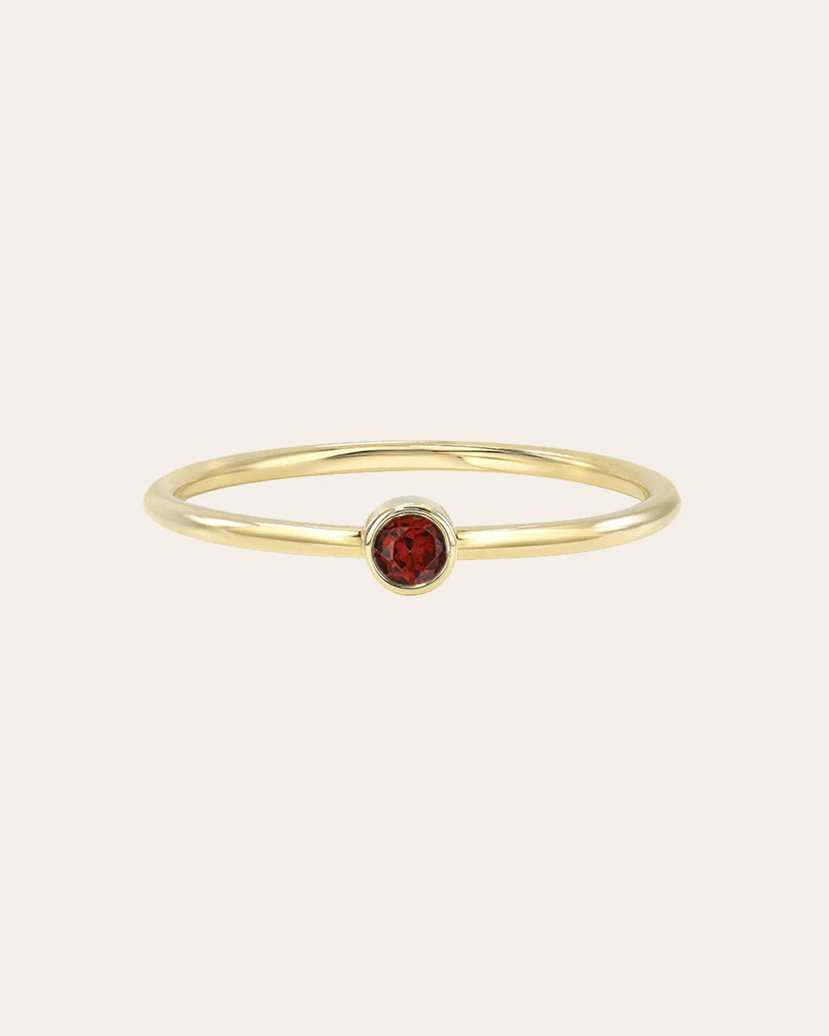 Bezel Birthstone Ring