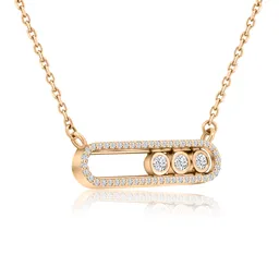 Bezel Sliding Diamond Necklace