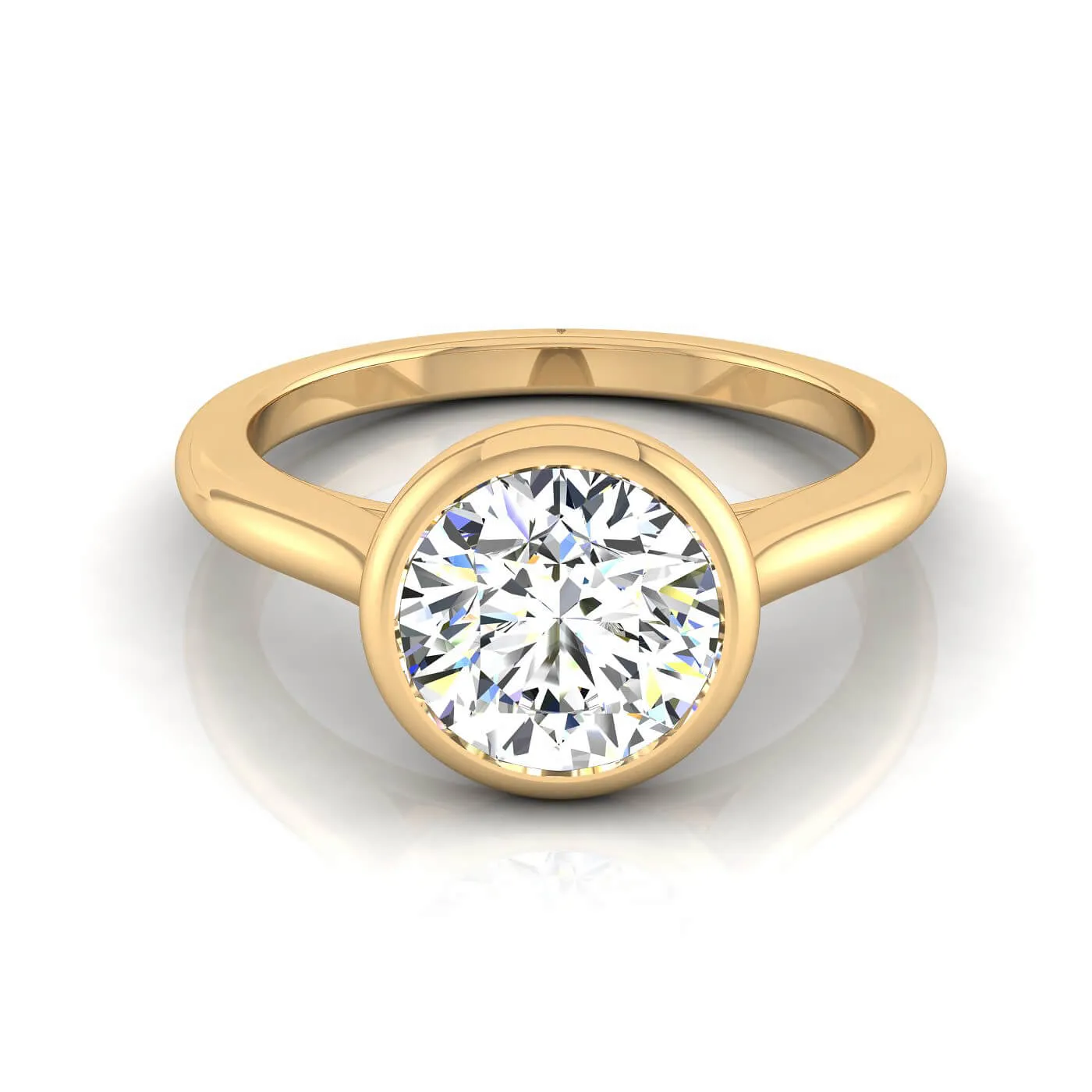 Bezel Solitaire Engagement Ring