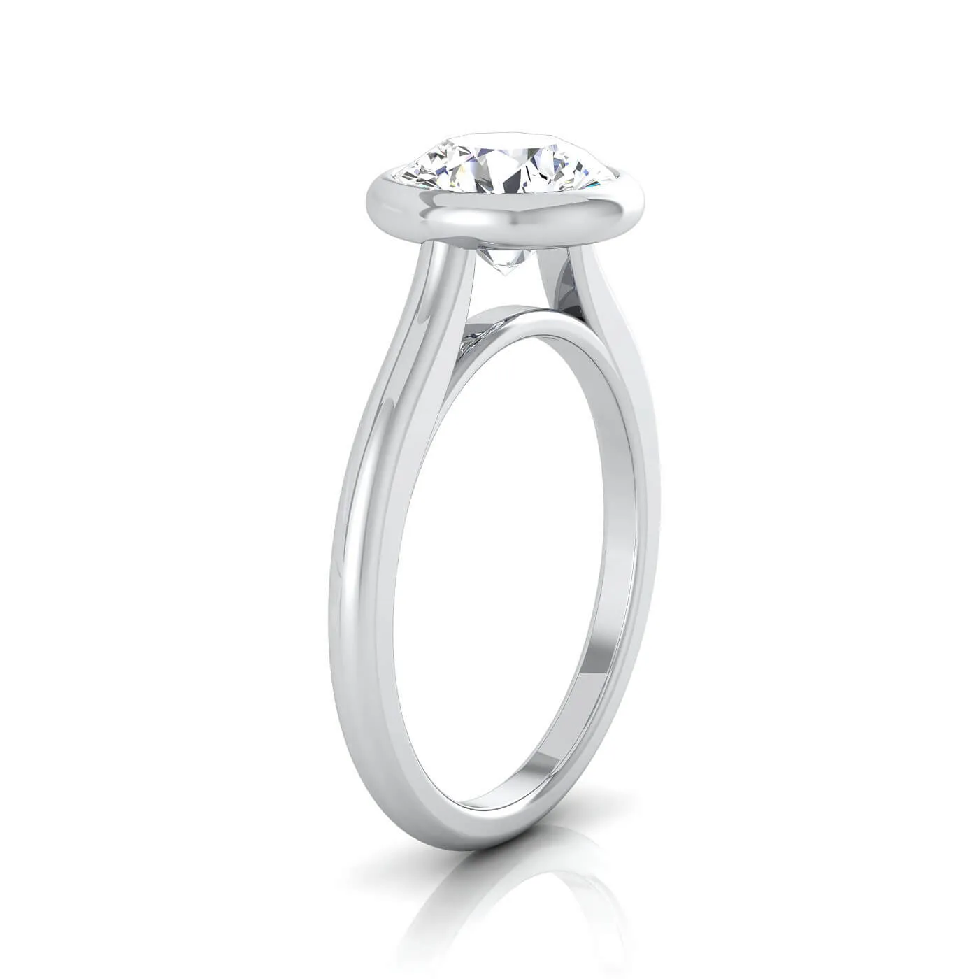 Bezel Solitaire Engagement Ring