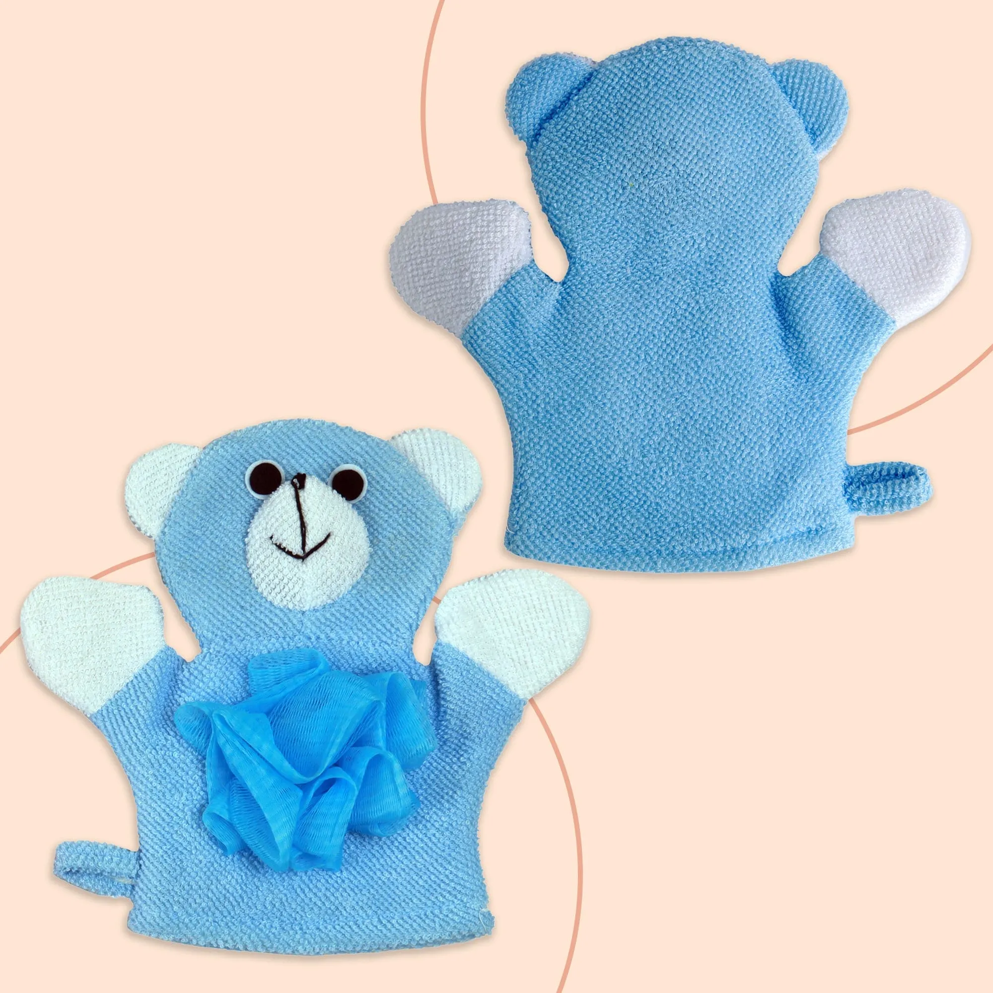 BFF Bear Blue Cartoon Bath Glove