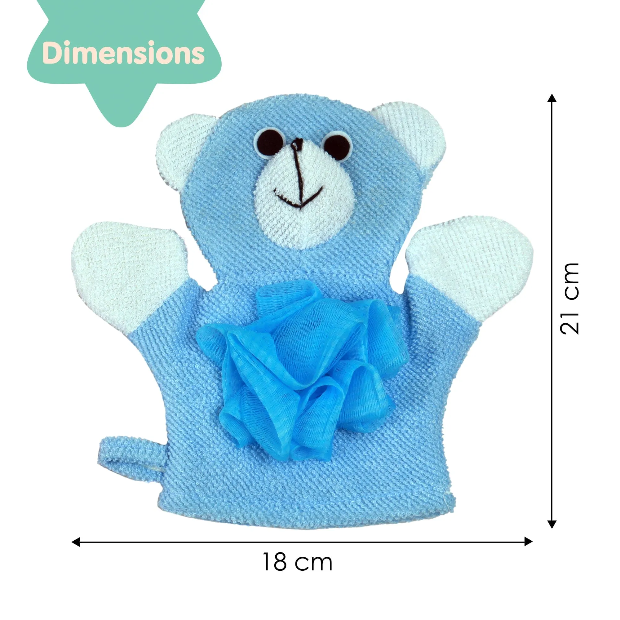 BFF Bear Blue Cartoon Bath Glove