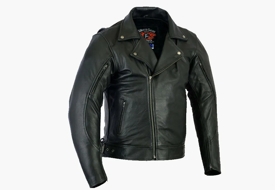 BGA Brando No Buckle Motorcycle Leather Jacket