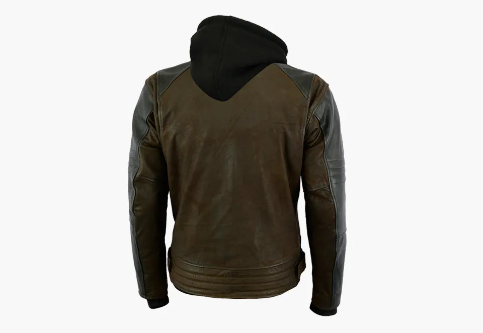 BGA Cobar waxed Nubuck Leather Jacket Brown