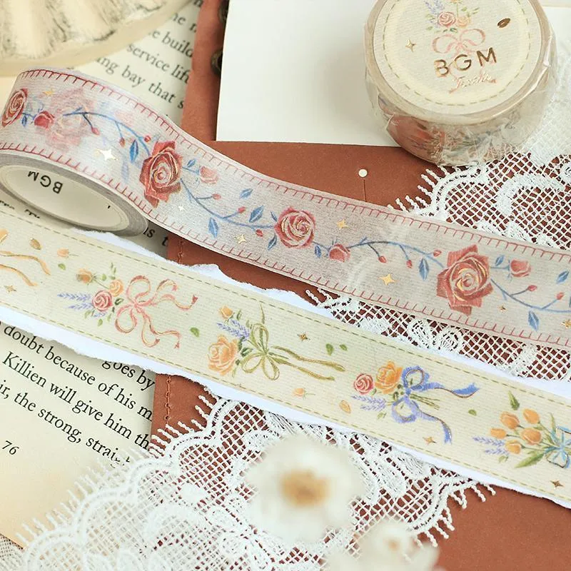 BGM Embroidered Ribbon Bouquet Washi Tape