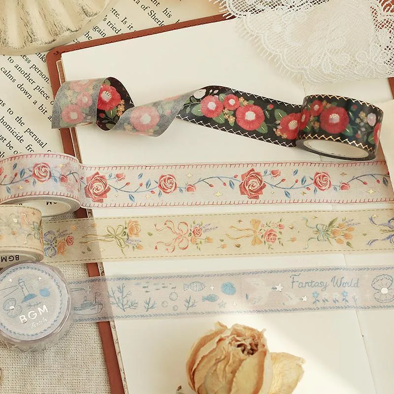 BGM Embroidered Ribbon Bouquet Washi Tape