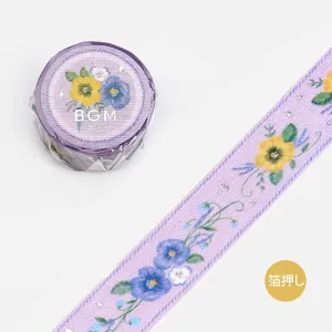 BGM Embroidered Violet Ribbon Washi Tape