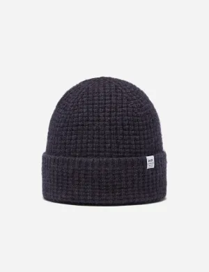 Bhode 'Pineapple' Scottish Texture Beanie Hat (Lambswool) - Millstone Grey