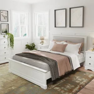 Bia White Double Bed Frame