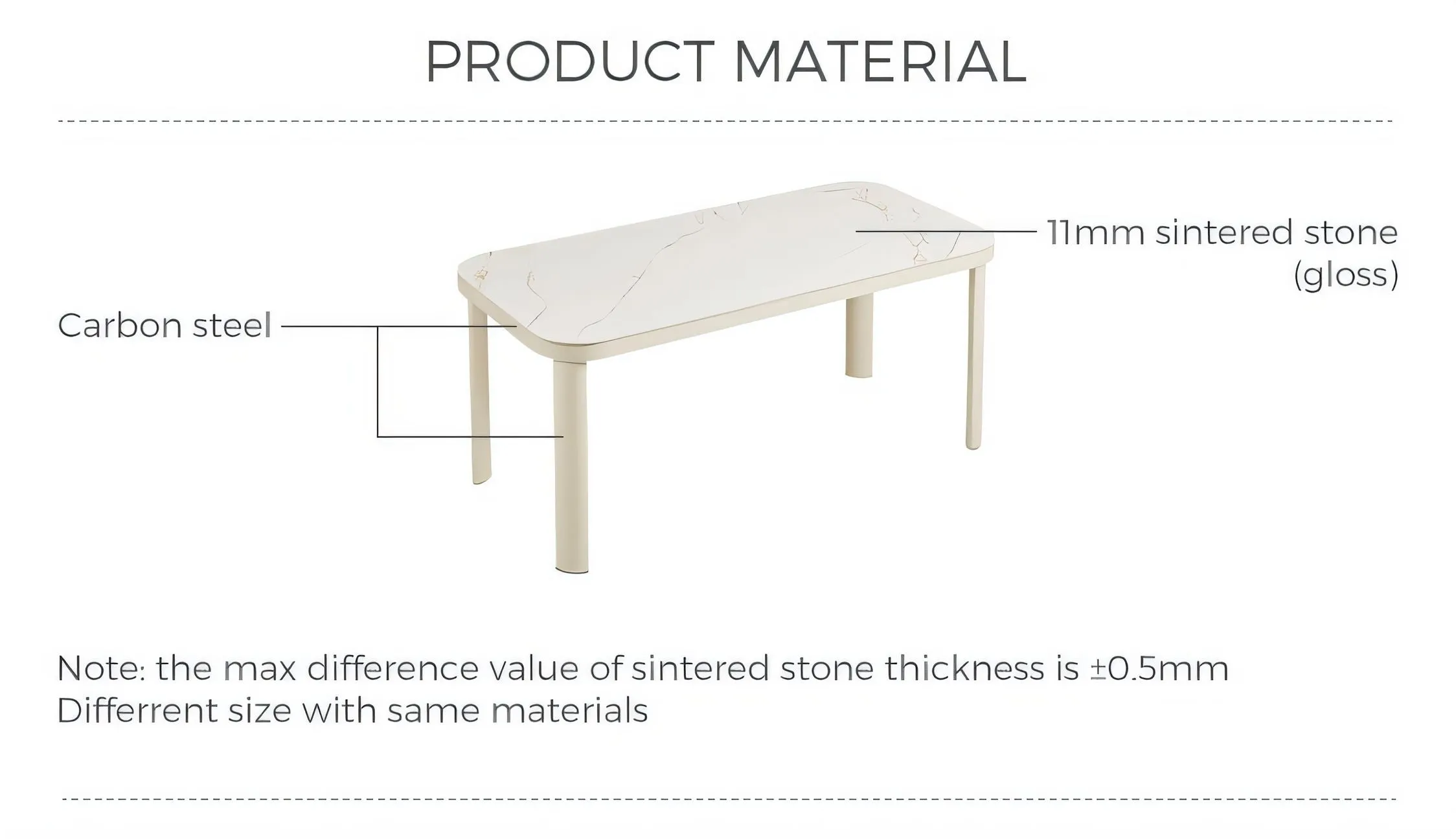 BIANCA Sintered Stone Dining Table