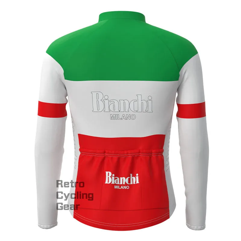 Bianchi Green red Fleece Retro Cycling Kits