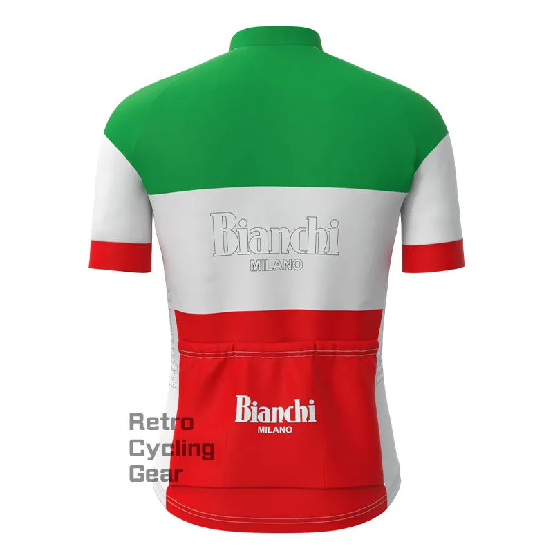 Bianchi Green red Retro Short Sleeve Cycling Kit