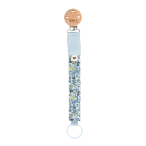 BIBS x LIBERTY Pacifier Clip - Chamomile Lawn/Baby Blue