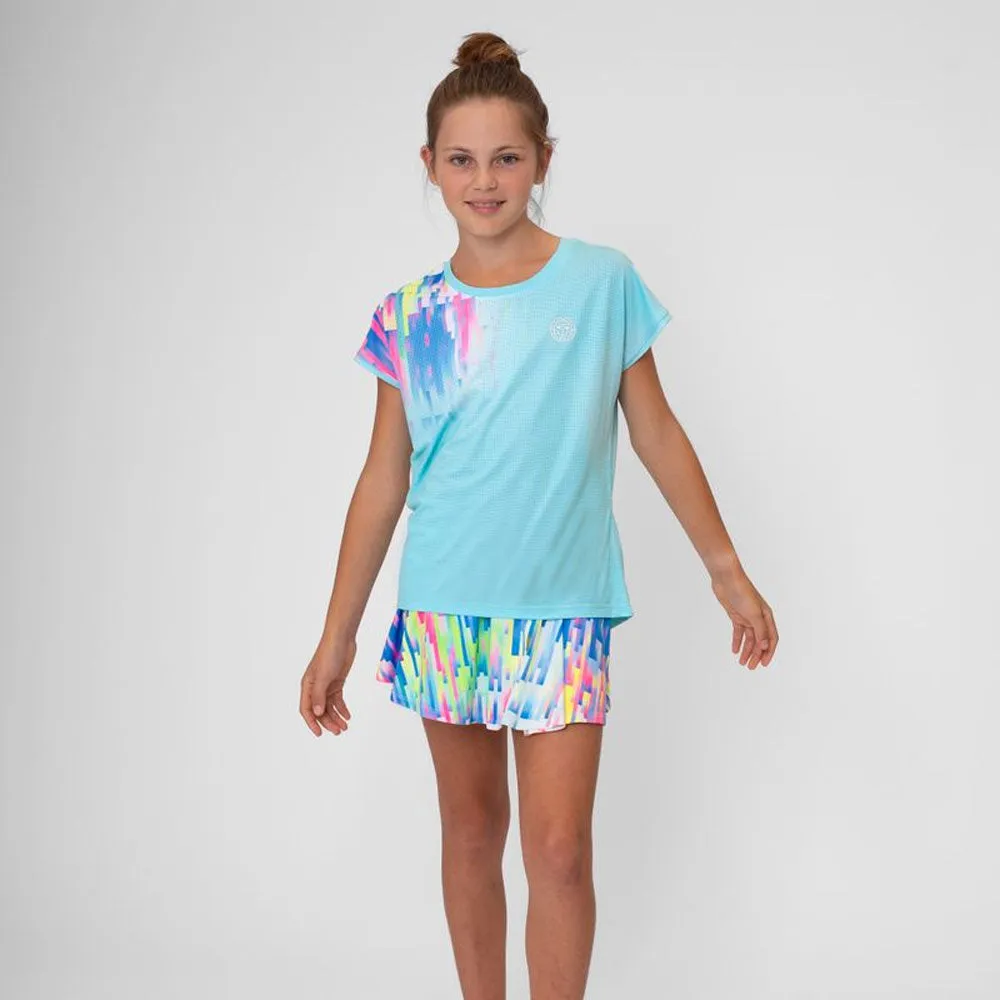 Bidi Badu Melbourne 2024 Junior Capsleeve (Girl's) - Aqua/Mixed