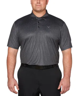 Big & Tall Mini Houndstooth Print Polo