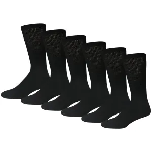 Big and Tall Diabetic Cotton Neuropathy Crew Socks, Size 13-16