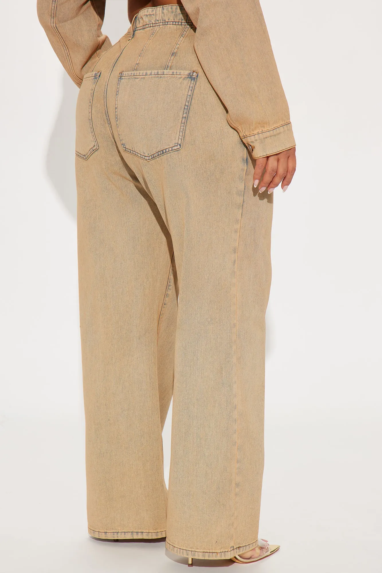 Big Attraction Tinted Baggy Jeans - Mocha