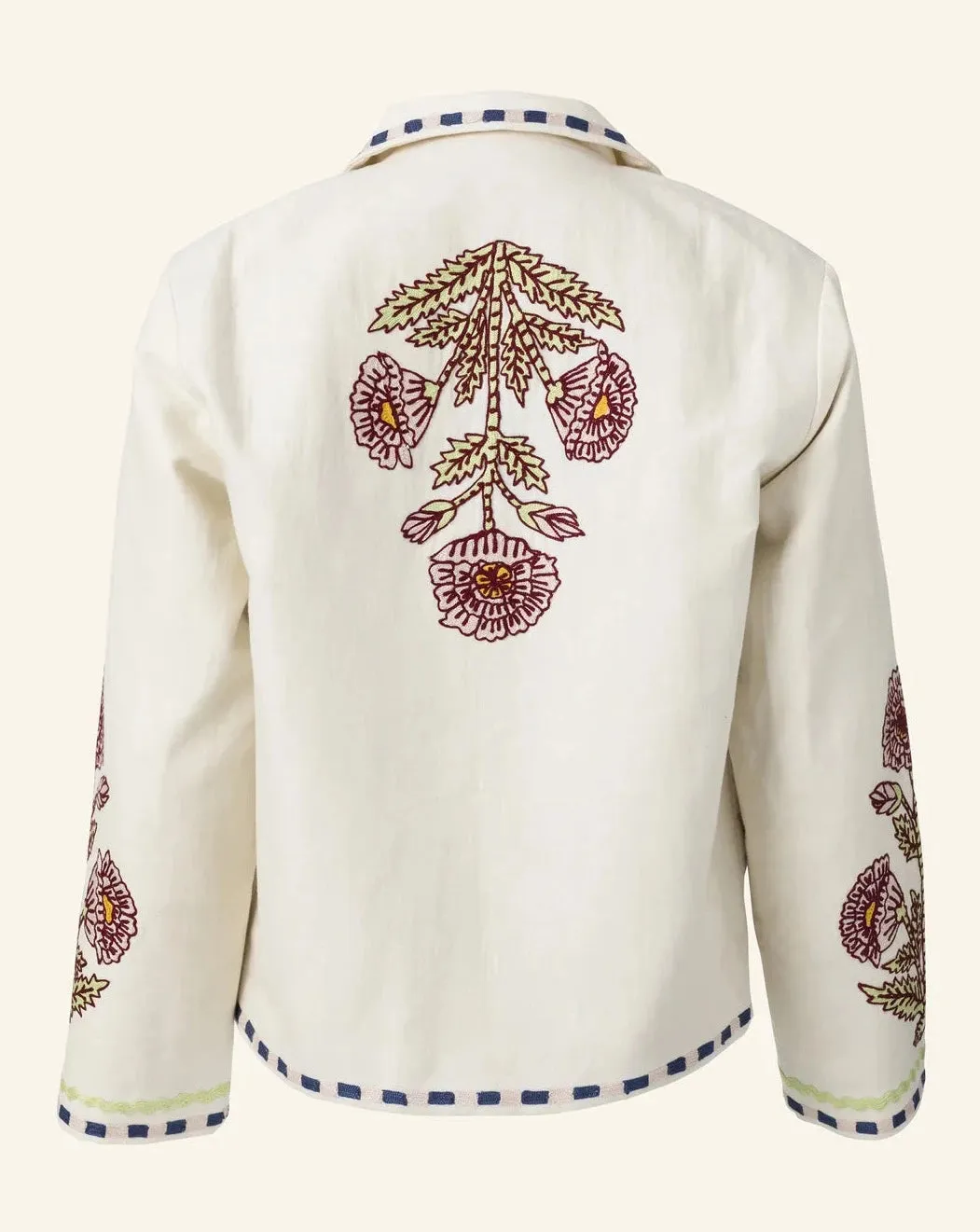 Big Bloom Embroidered Jacket, Off-White Jacket