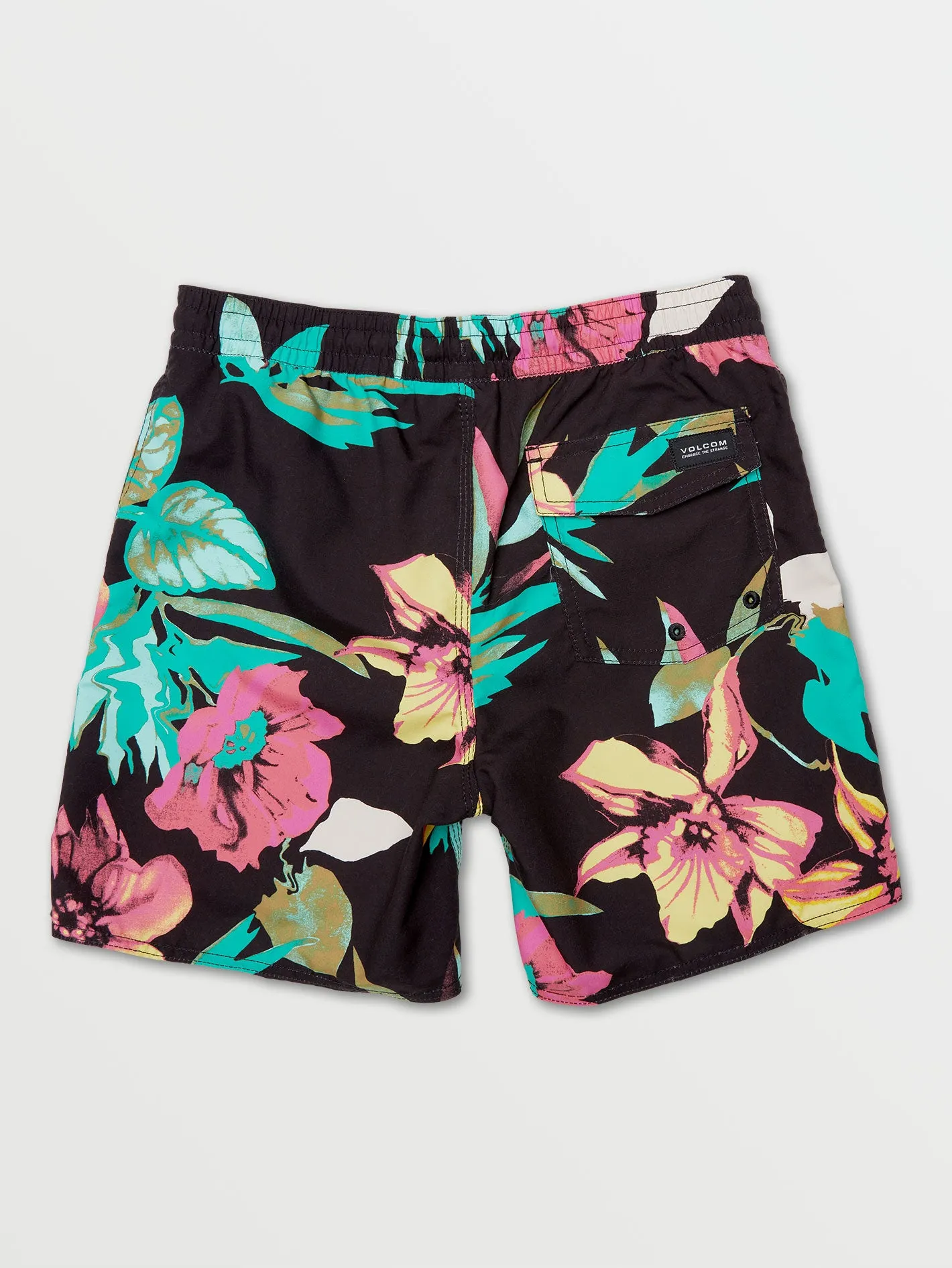 Big Boys Marble Floral Mod-Tech Trunks - Black