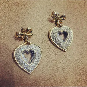 Big Crystal heart drop earrings by Sphinx