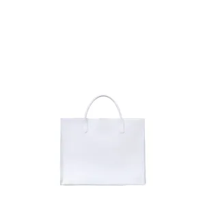 BIG HARBOR TOTE SNOWY WHITE CALF