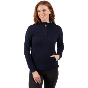 Big Heart Women's Heavier Half Zip Fleece Top in Navy