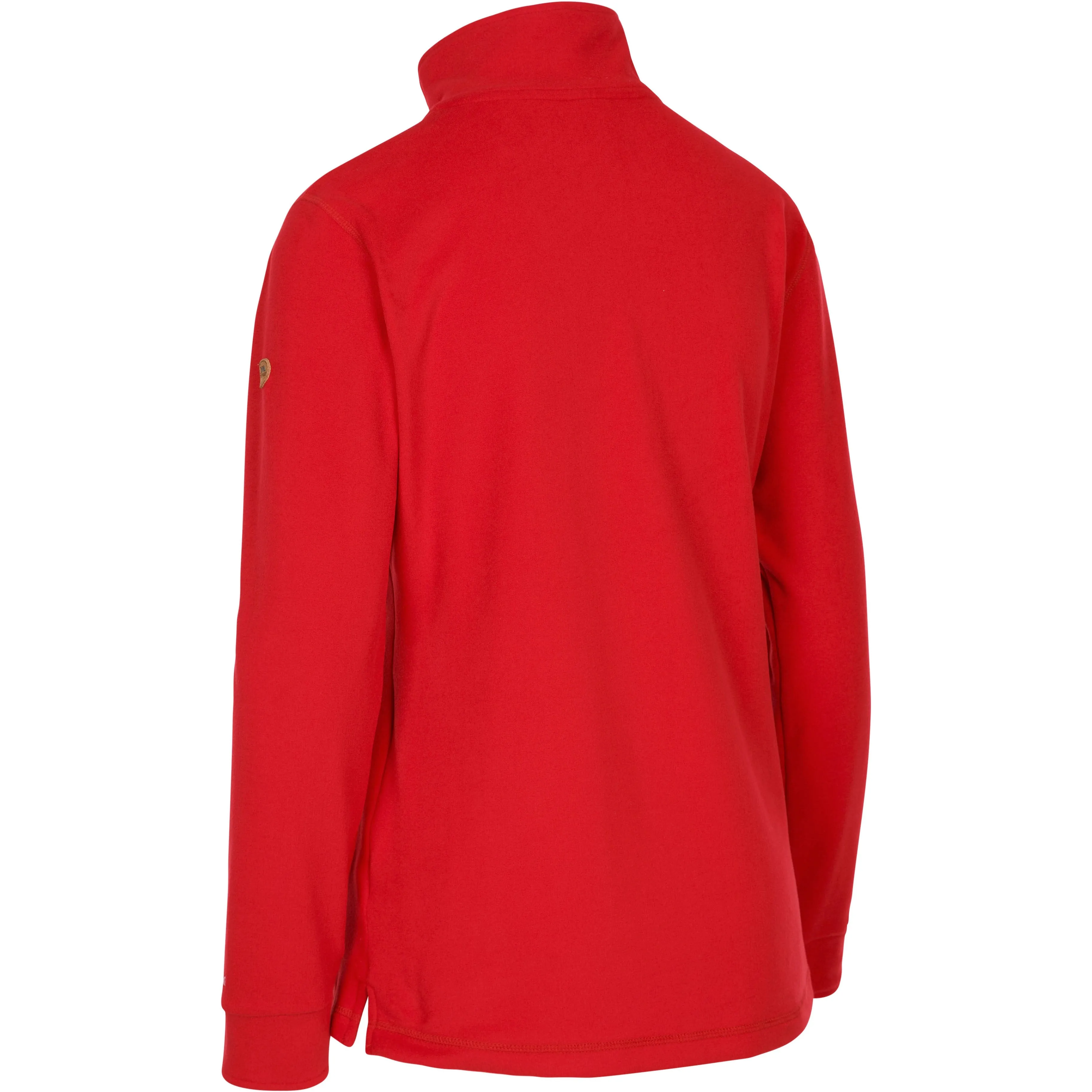 Big Heart Women's Heavier Half Zip Fleece Top in Red