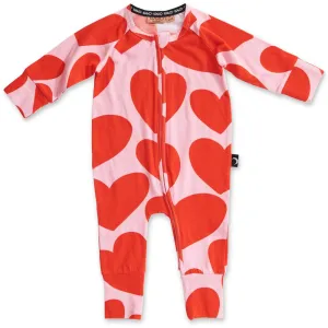 Big Hearted Organic Zip Romper