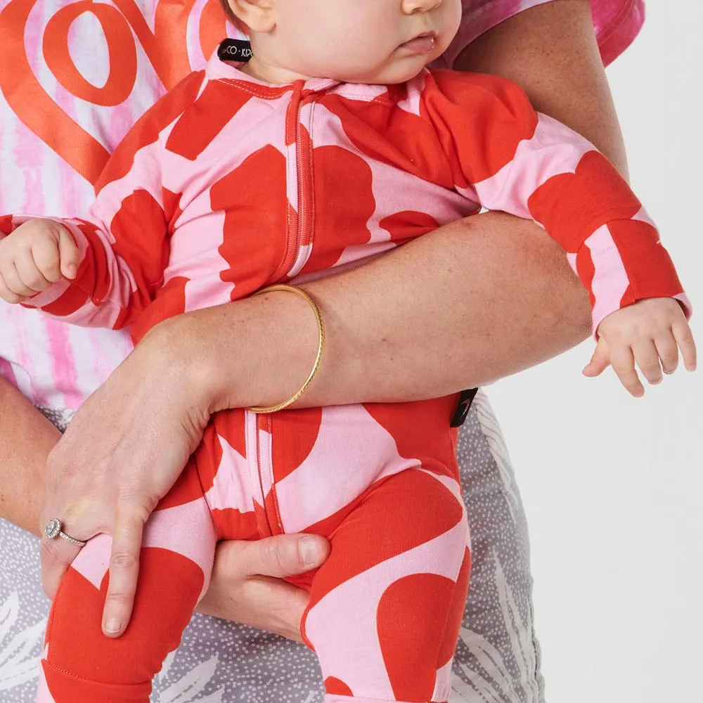 Big Hearted Organic Zip Romper