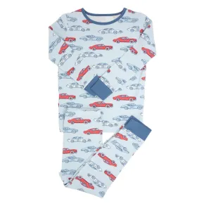 Big Kid Pajama Set - Stock Car Blue