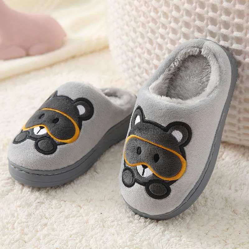 Big Kids Slippers Non-slip Thick Cute Baby Cotton Slippers