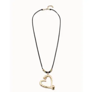 Big Love Golden Leather Necklace