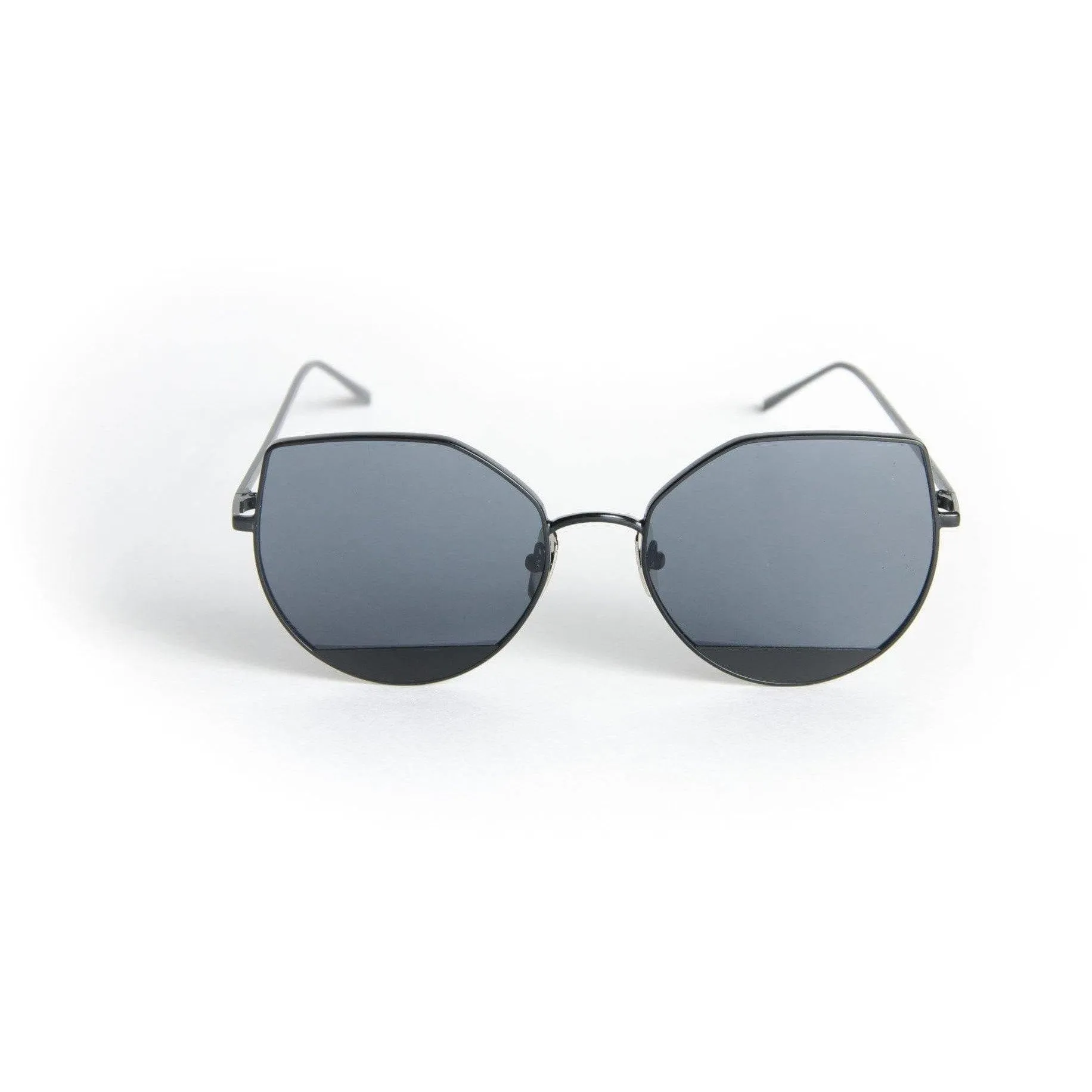 Big Oversized Unisex Metal Bella Cat Eye Style Sunglasses