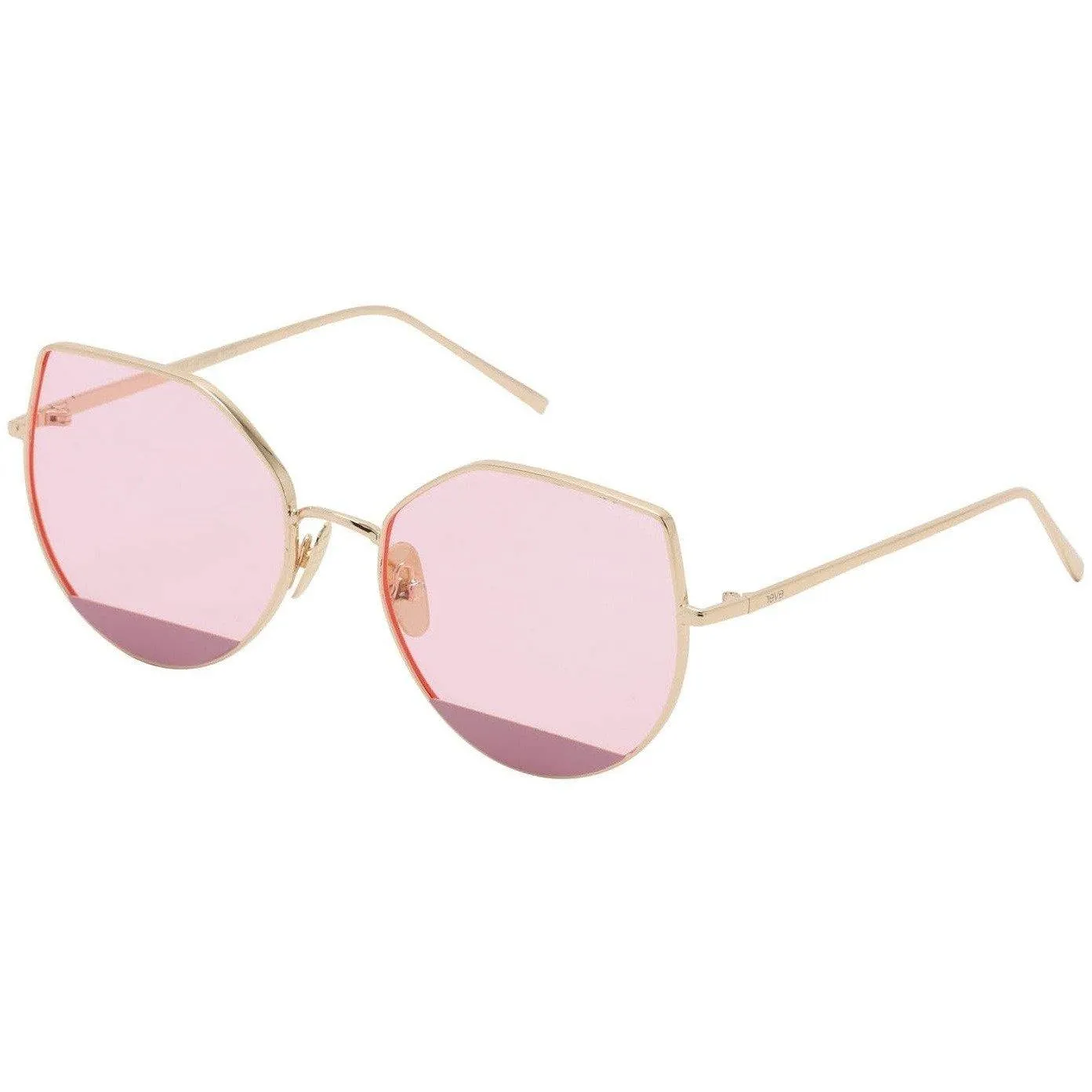 Big Oversized Unisex Metal Bella Cat Eye Style Sunglasses