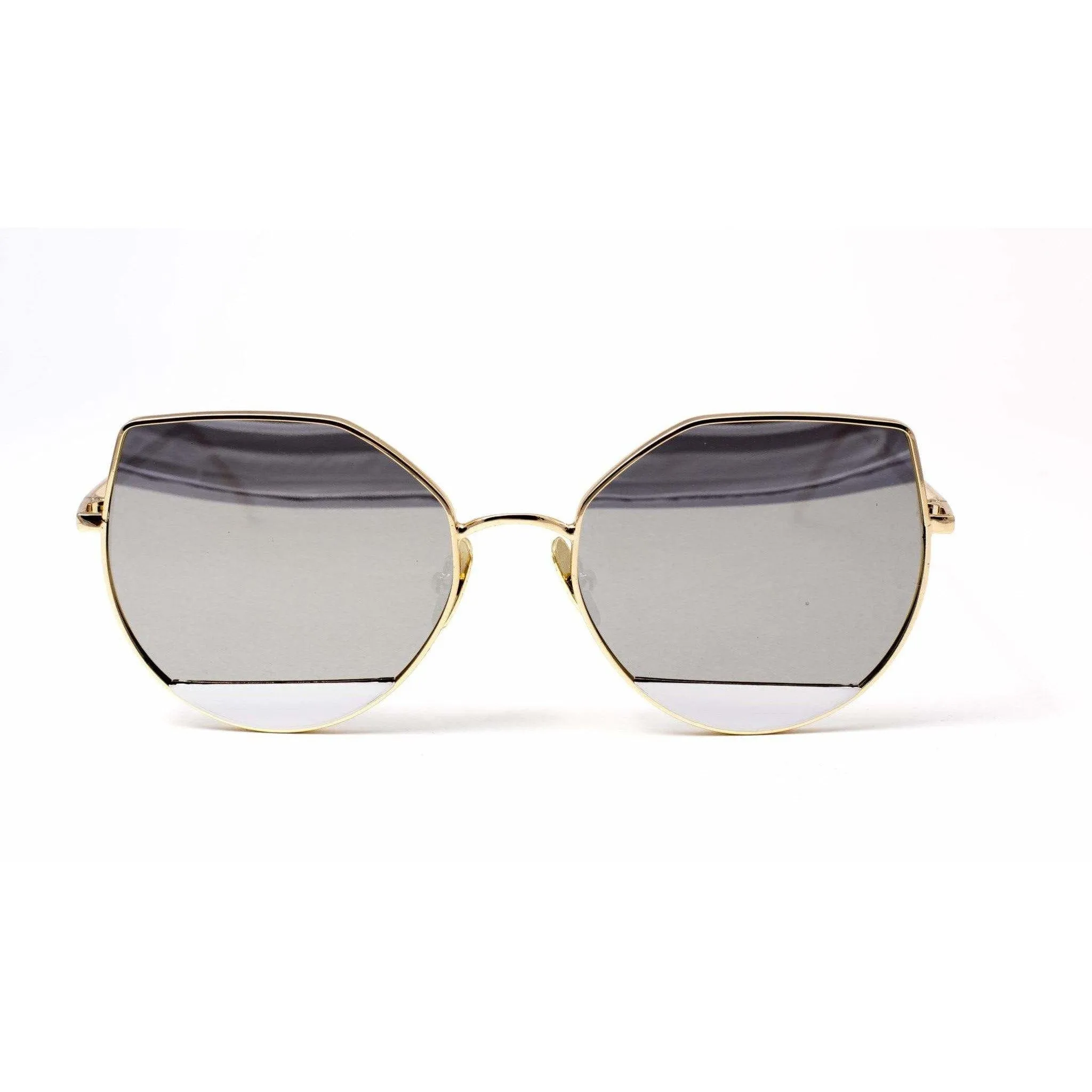 Big Oversized Unisex Metal Bella Cat Eye Style Sunglasses