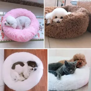 Big Round Fluffy Dog Pillow Bed – Ultimate Comfort for Your Furry Friend!"