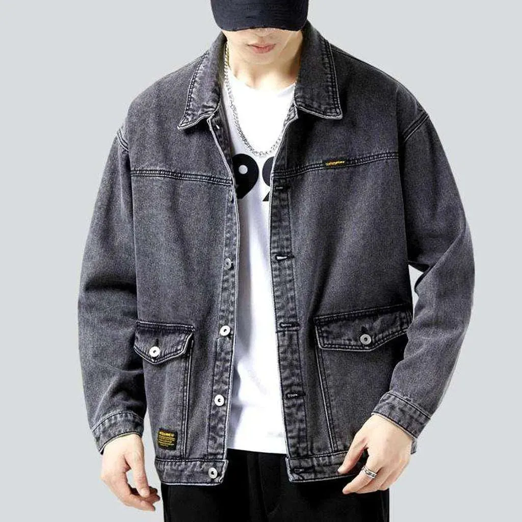 Big side pocket denim jacket