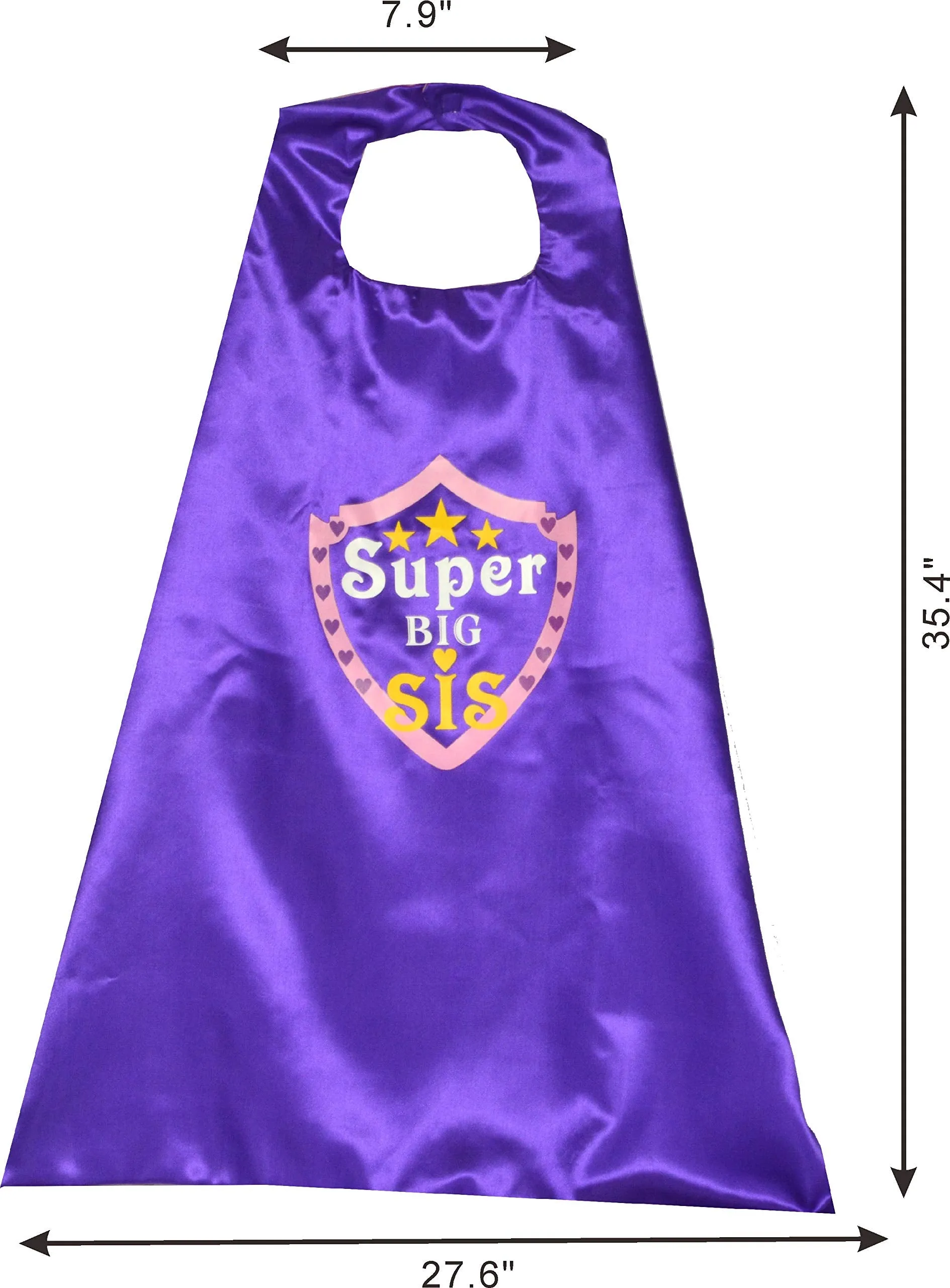 Big Sister Superhero Cape, Sister Gift Superhero Mask, Capes and Lanyard with Badge, Gifts