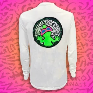 Big Swirl White Long Sleeve Tee