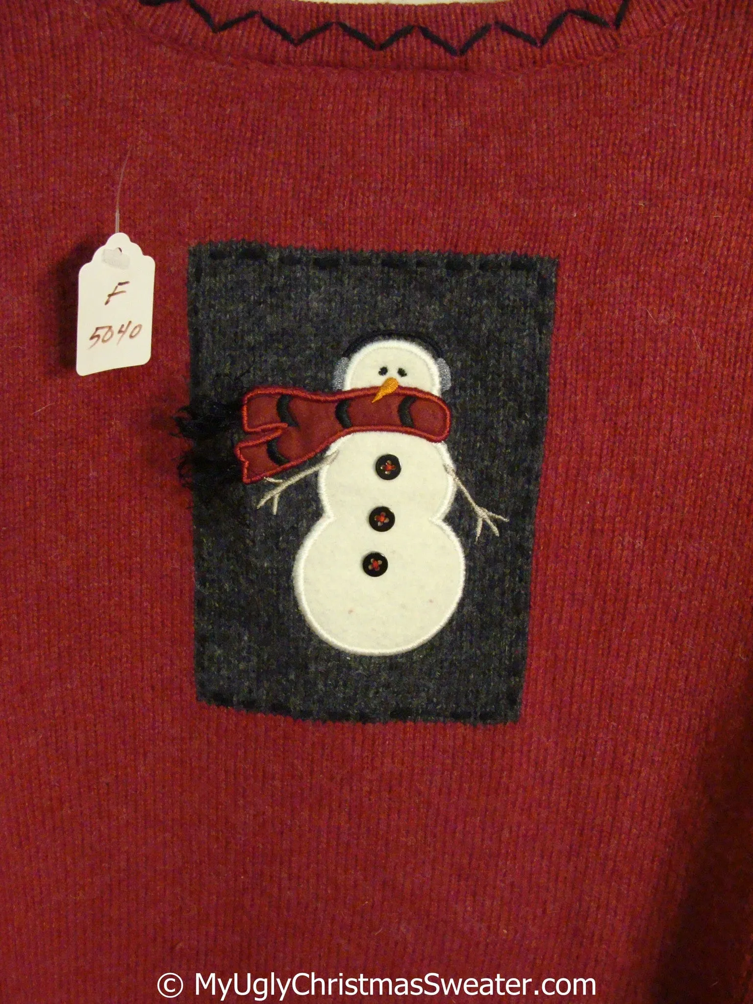 Big XXXL Red Crafty Ugly Christmas Sweater