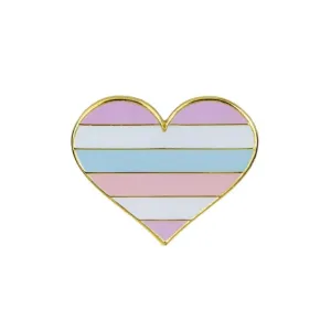 Bigender Pride Heart Enamel Pin