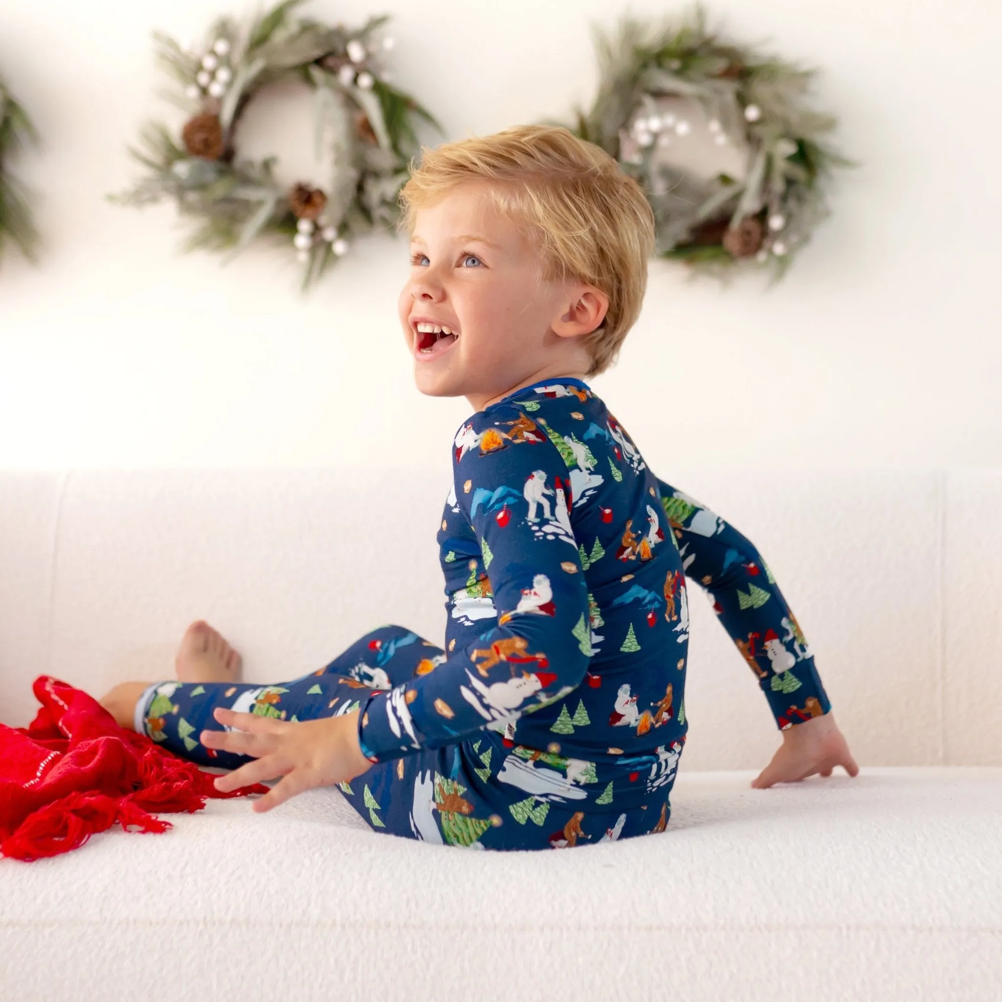 Bigfoot & Yeti Winter Wonderland Long Sleeve Pajama Set (2T-12Y)