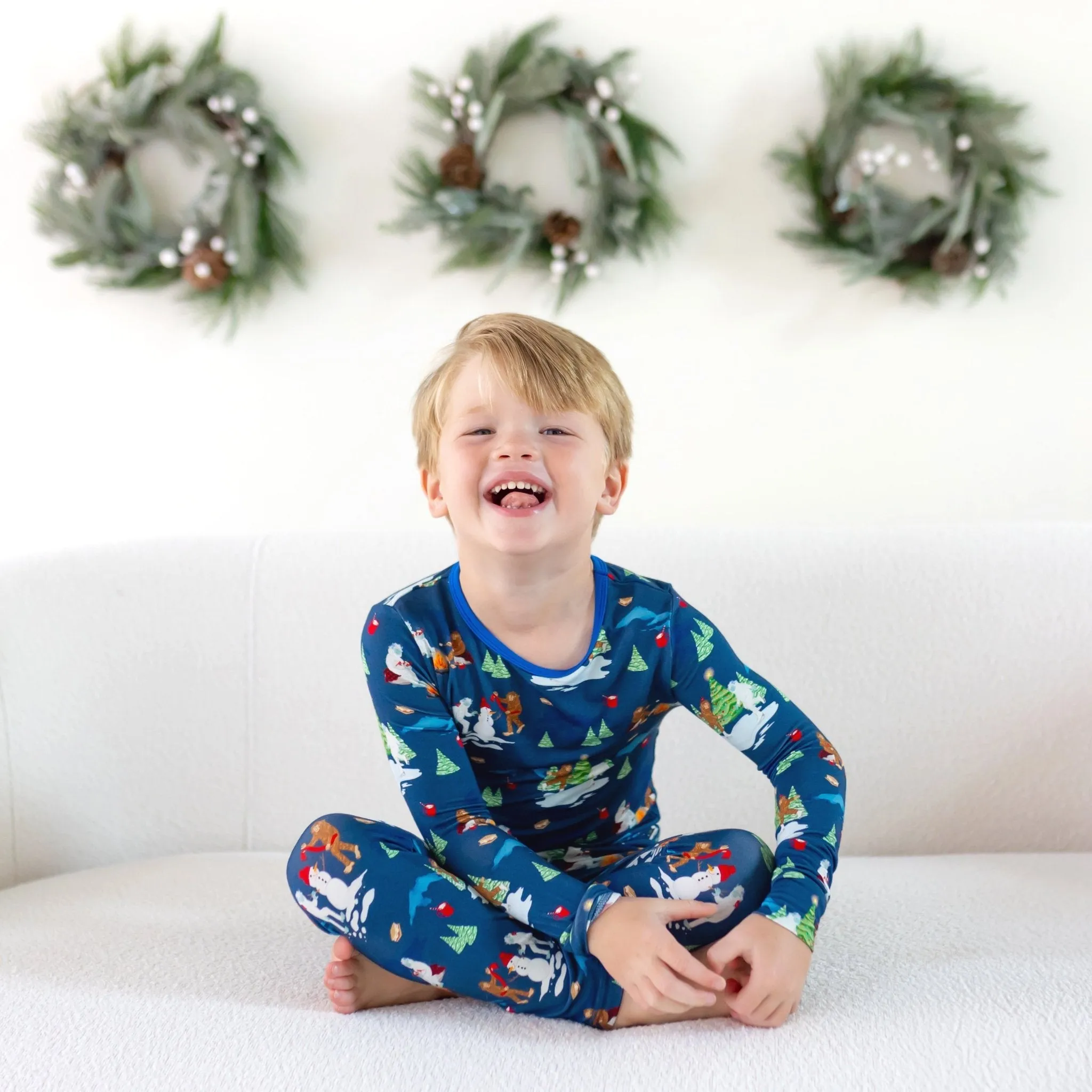 Bigfoot & Yeti Winter Wonderland Long Sleeve Pajama Set (2T-12Y)