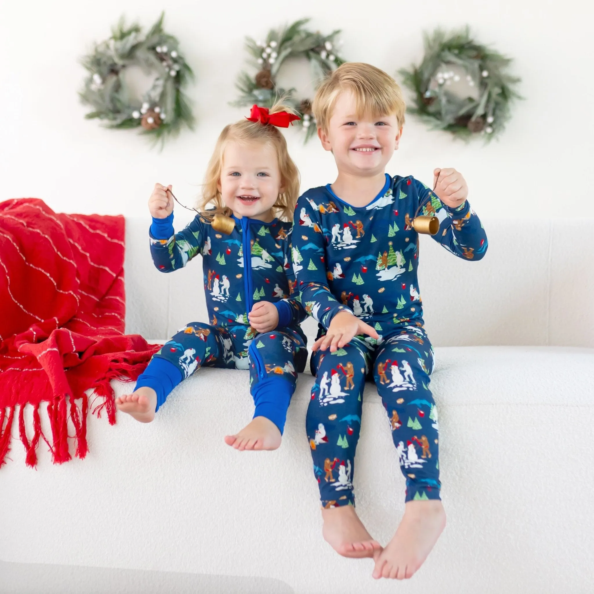 Bigfoot & Yeti Winter Wonderland Long Sleeve Pajama Set (2T-12Y)