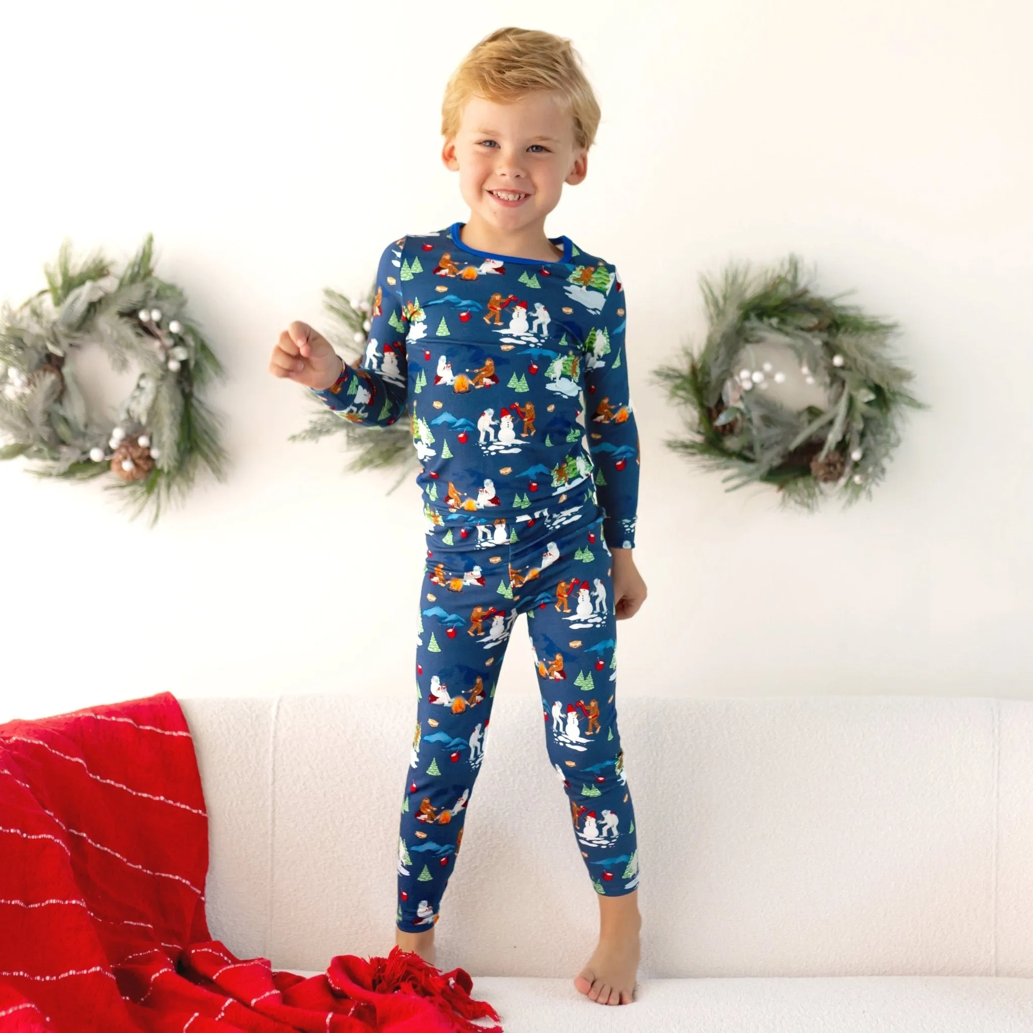 Bigfoot & Yeti Winter Wonderland Long Sleeve Pajama Set (2T-12Y)